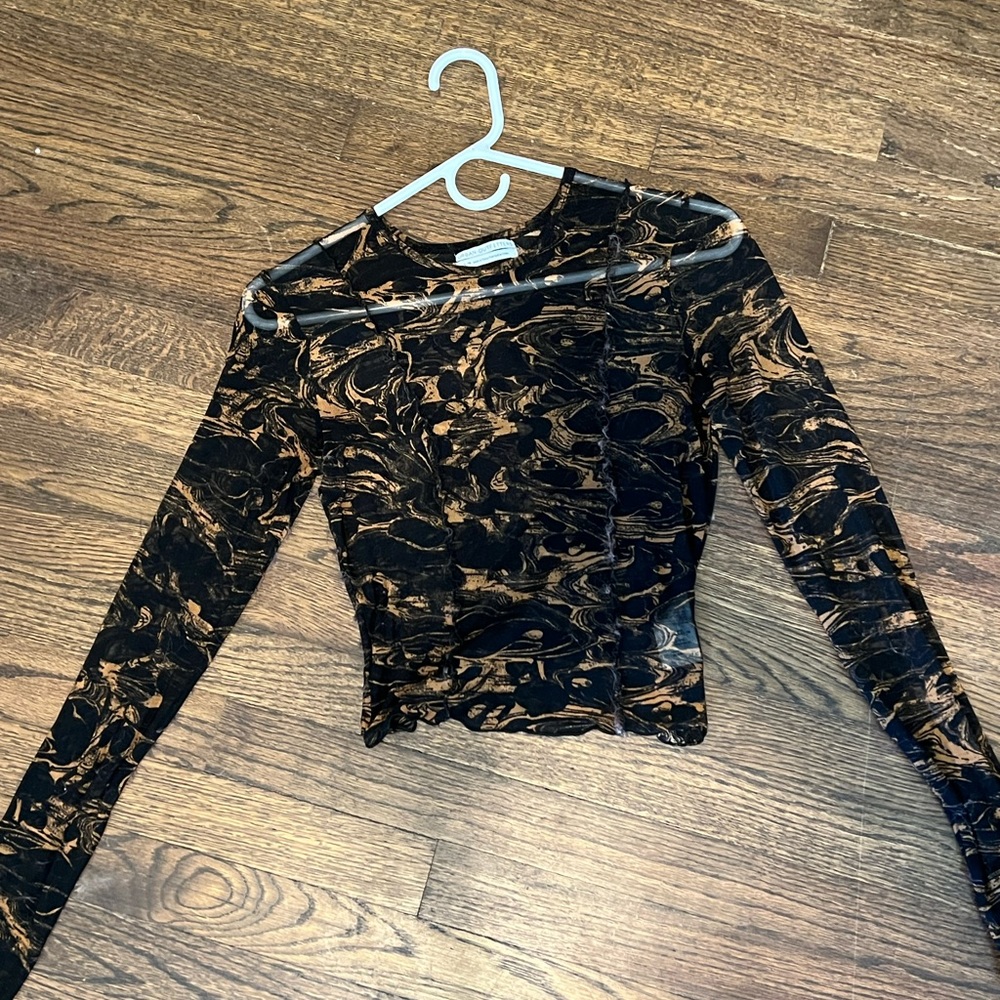 Urban Outfitters mesh see through long sleeve top